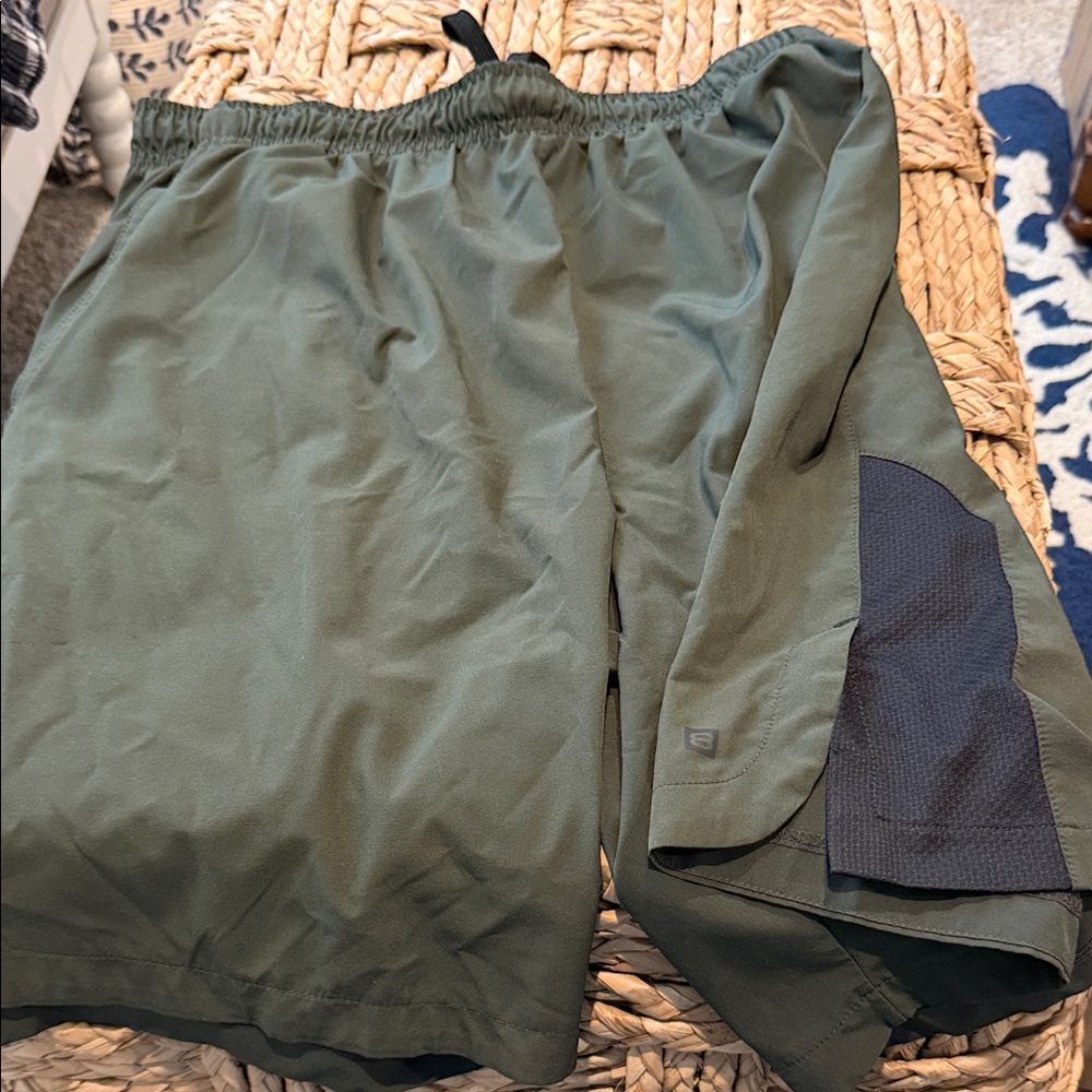 Layer 8 Men's Olive dri fit shorts